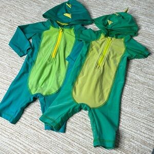 24m-2T short and long sleeve rashguards 1/2zip up